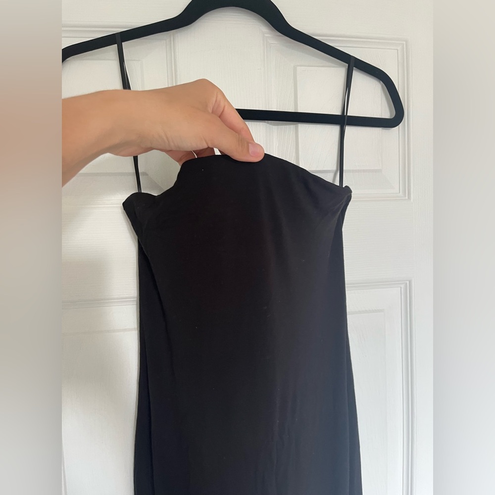 SHEIN Black Strapless Bodycon Tube Dress